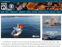 Tablet Screenshot of piscesdivers.co.za